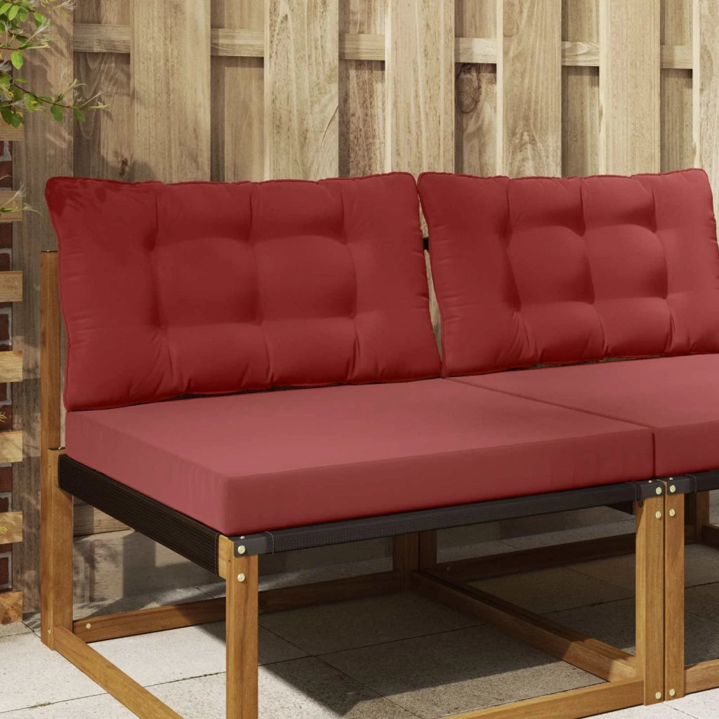 Cuscino per divano da esterno 2 pcs Rosso vino Poliestere