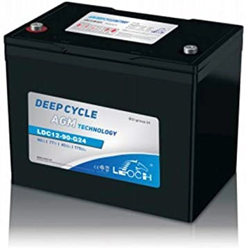 LEOCH LDC12-90-G24-T 12 V 90 ah LP SERIE BATTERIA AGM PIOMBO ACIDO