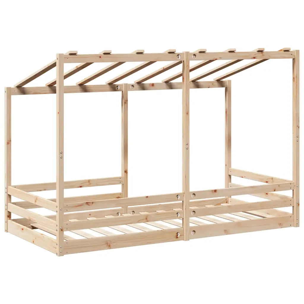 Letto per Bambini | Letto Infantile | Lettino con Tetto 100x200 cm Legno Massello di Pino