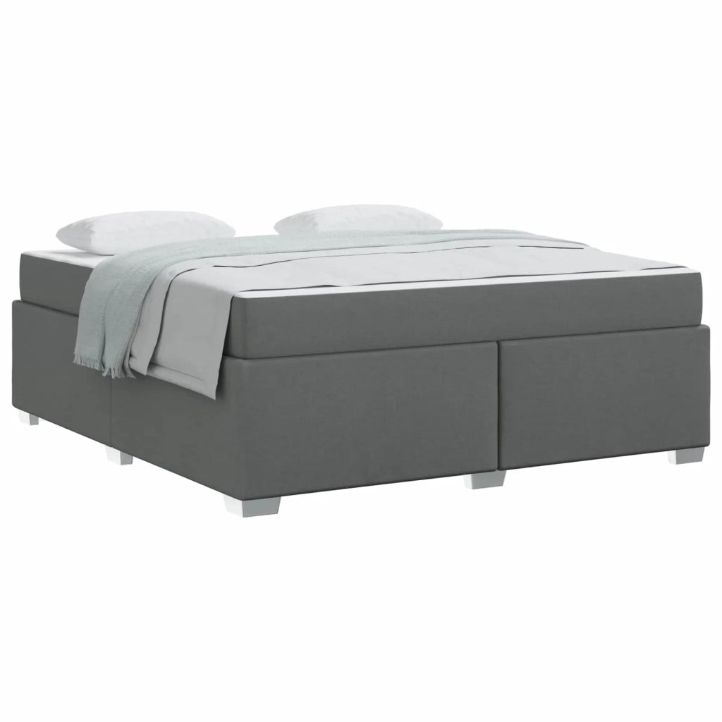 Struttura del letto Grigio scuro 180 x 200 cm Tessuto