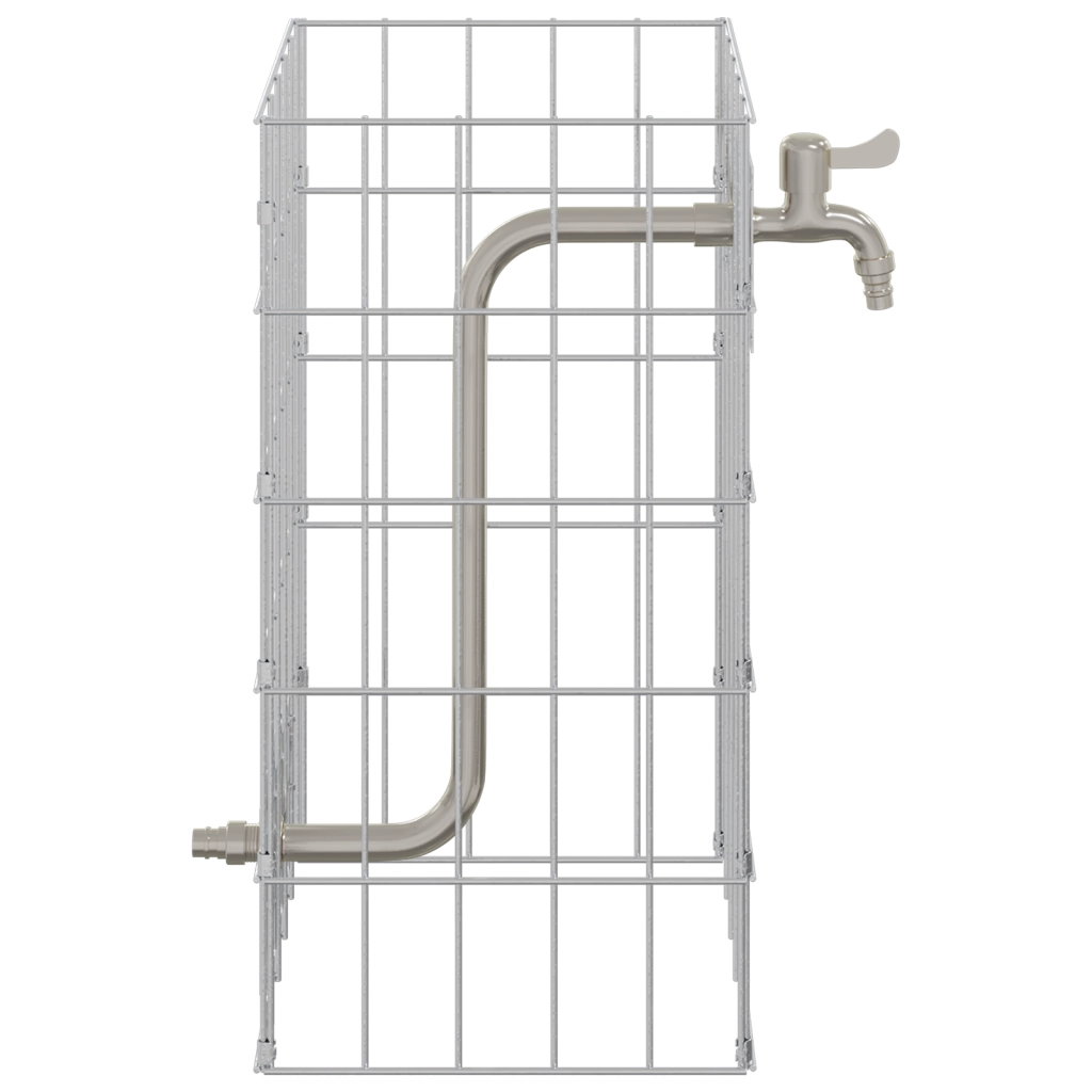 Colonna Gabion con Rubinetto 50x25x25 cm Acciaio Inox