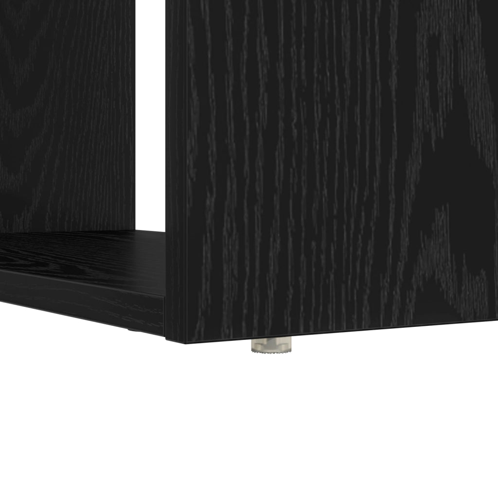 Scrivania con Stoccaggio Rovere Nero 113x54x120 cm Legno Ingegnerizzato