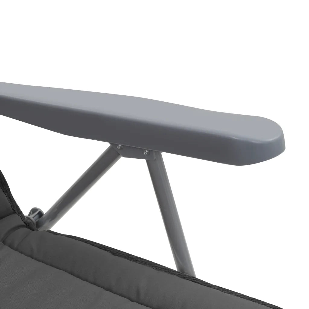 Sedie da Giardino Pieghevoli con Cuscino 2 pz Grigio 44320