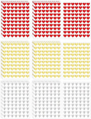 21 cuori luccicanti da attaccare - adesivi romantici per inviti di matrimonio