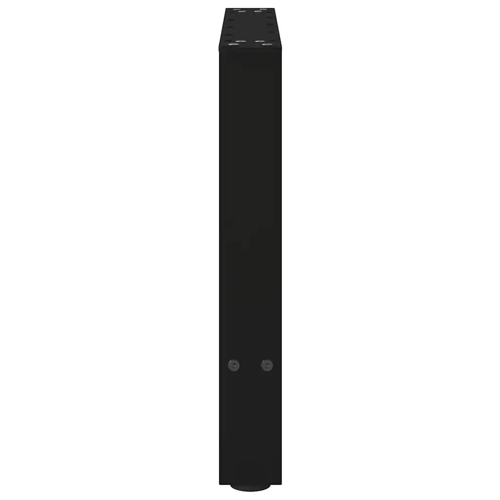 Gambe per Tavolino da Caff¨¨ Nere 2 pz-Set di 2 Gamba per Tavolo 50x(42-43) cm Acciaio