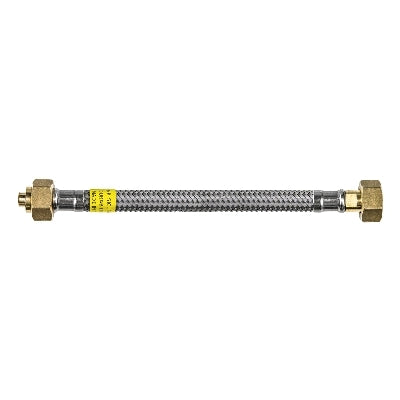 FLESSIBILE PER GAS TRECCIA INOX SICURGAS NG DN8- 500 mm- PARIG- pezzi 1