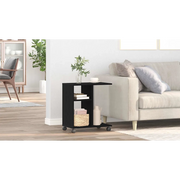 Tavolo da Finestra con lo scaffale Rovere nero 50 x 30 x 55 cm 869146