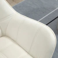 Poltrona Design Scandinava in Legno ed Effetto Velluto Crema, per Soggiorno o Ufficio, 67x61.5x71cm