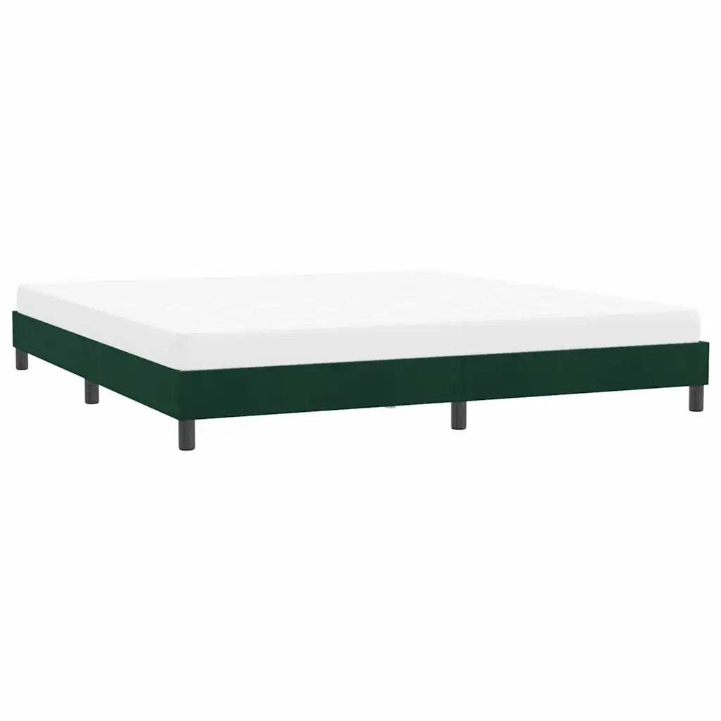 Giroletto senza Materasso Verde Scuro 180x210 cm in Velluto 4101370