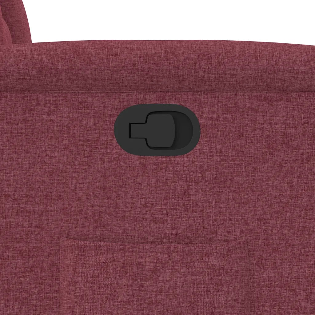 Divano Sedia-Poltrona Reclinabile in Tessuto Rosso Vino 537806