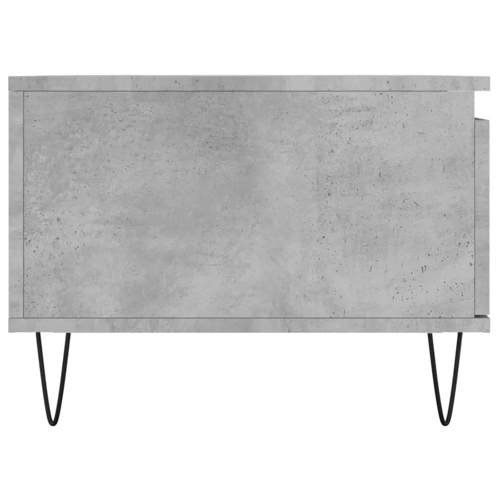 Tavolino Salotto Grigio Cemento 90x50x36,5 cm Legno Multistrato 830808