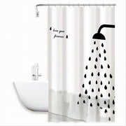 Trade Shop - Tenda Doccia Antimuffa Love You Forever Impermeabil 180x180cm Anelli Bagno 79217 -