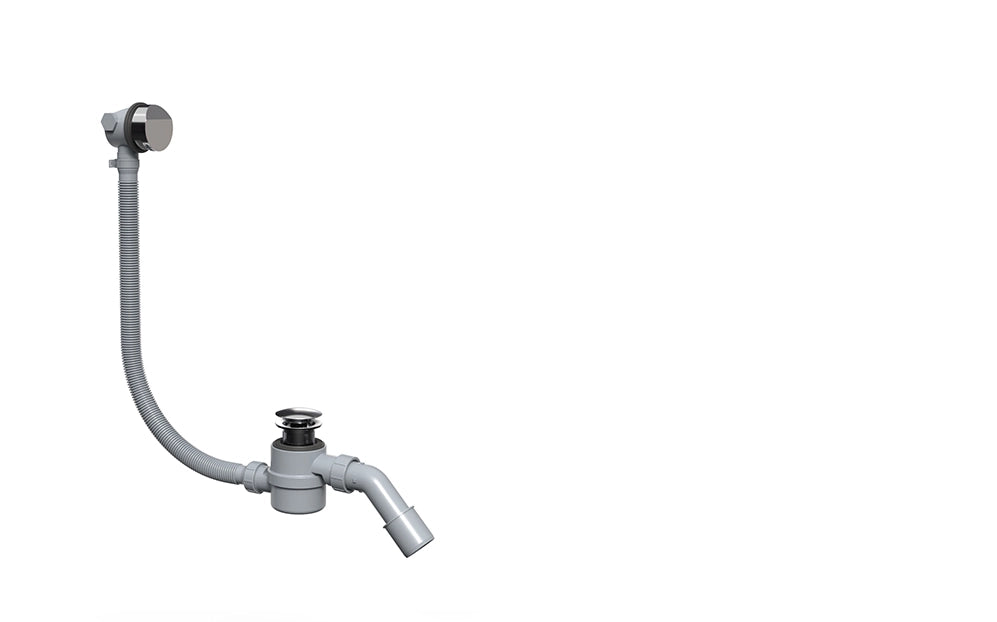 Cheonda - Scarico per la vasca del bagno, modello freestanding con sistema a vite in ottone – cromato