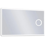 Specchio retroilluminato trucco led con ingranditore 2x lucetta, misura 120x70