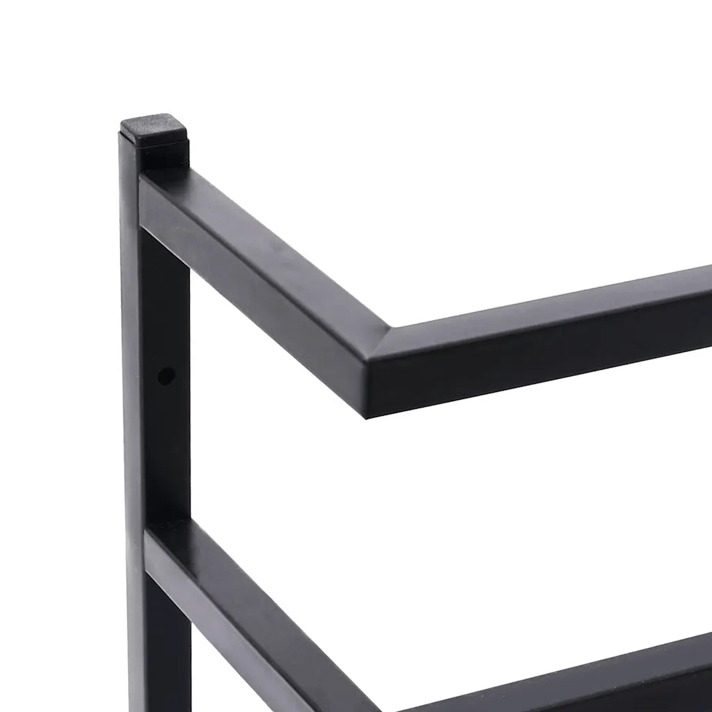 Portasciugamani Nero 24x12x48 cm in Acciaio 336123