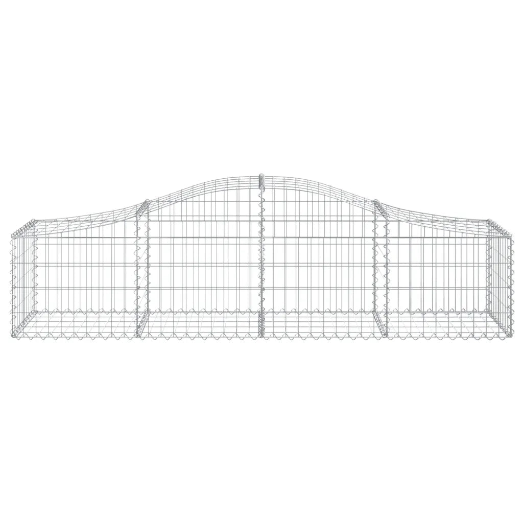 Cesti Gabbioni ad Arco 20 pz 200x50x40/60 cm Ferro Zincato 3145592