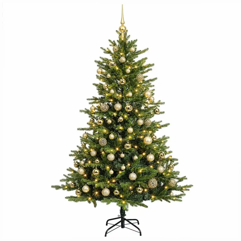 Albero di Natale Artificiale con Palline 180 cm 300 LED 3466500