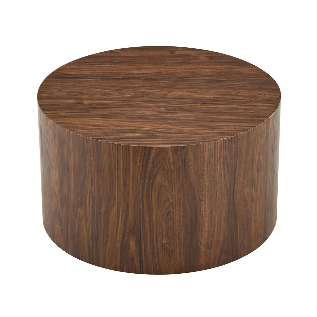 Set di 2 tavolini da salotto rotondi con vano contenitore, effetto legno, MDF, diametri ca. 62,8 cm e 44 cm
