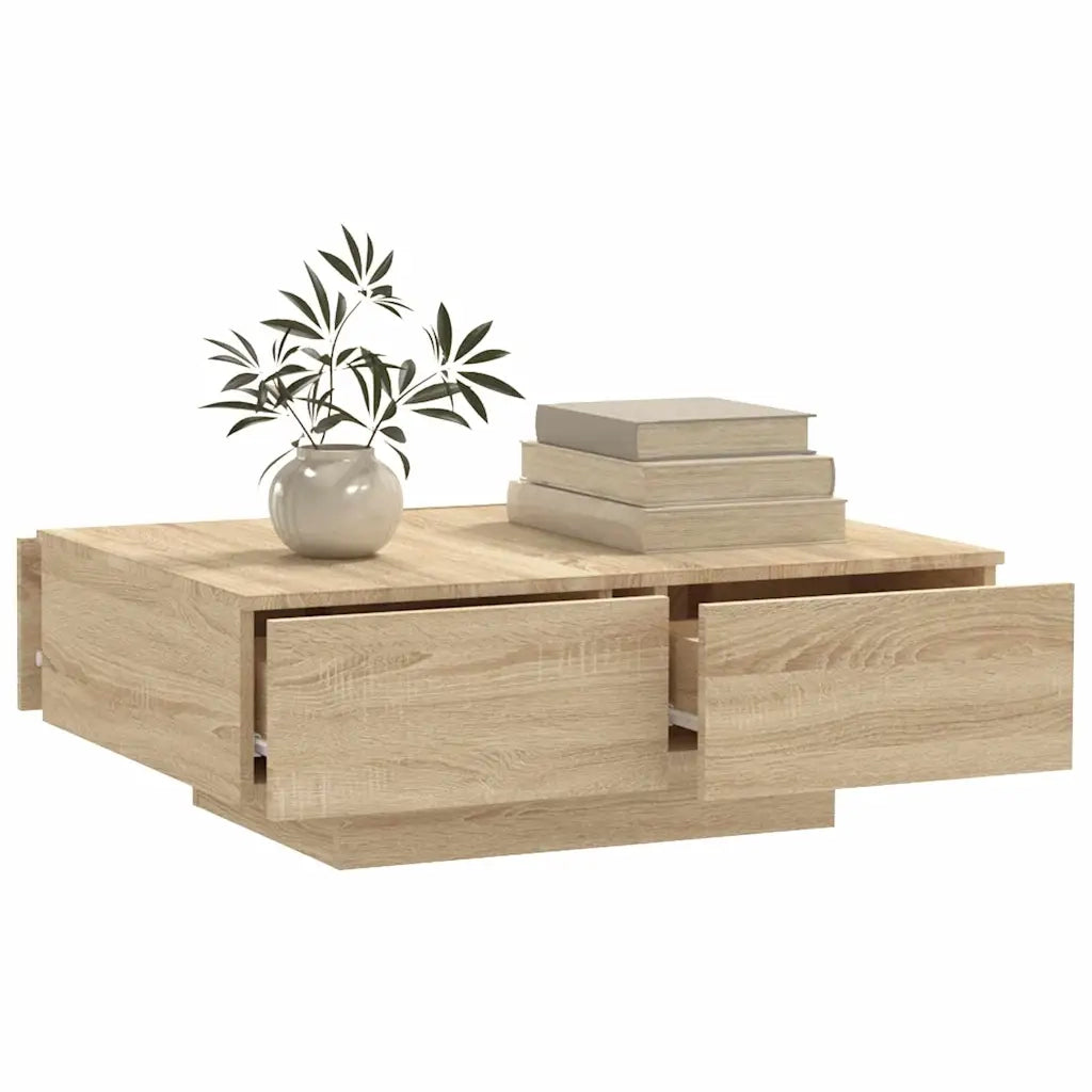 Tavolino da CaffÃ¨ Rovere Sonoma 90x60x31 cm in Truciolato cod mxl 14824