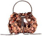 Borse a Mano con Pailletti per Donne Tasche a Tracolla Elegante Borsa da Sera Borsa a Catena Borsa da Sera per Matrimonio Festa da Sera Tempo Libero Borsa Rosa