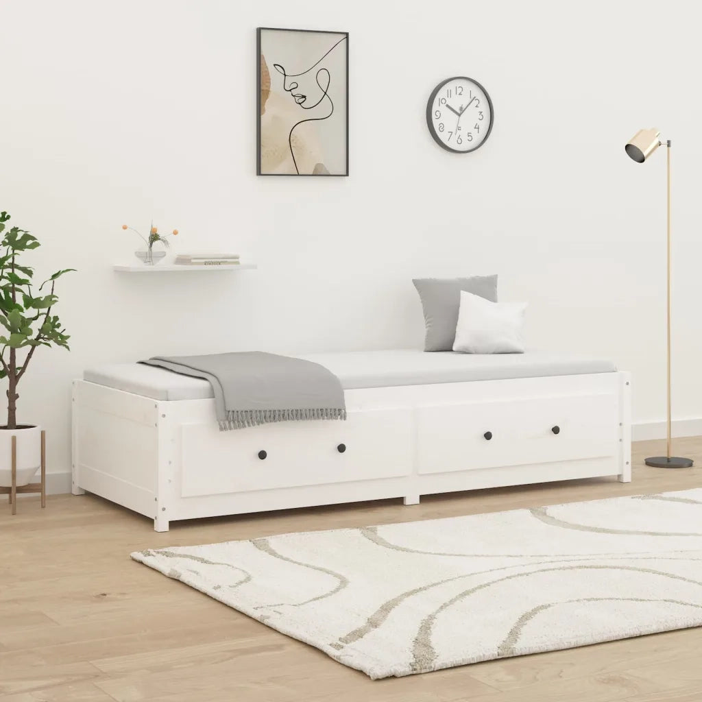 Dormeuse Bianca 80x200 cm in Legno Massello di Pino cod mxl 63065