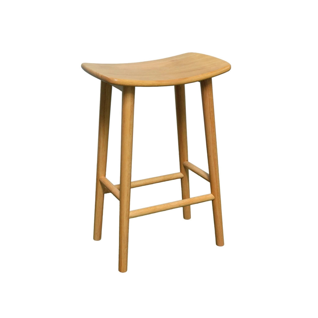 Set di 2 sgabelli da bar vintage in legno di hevea , marrone naturale