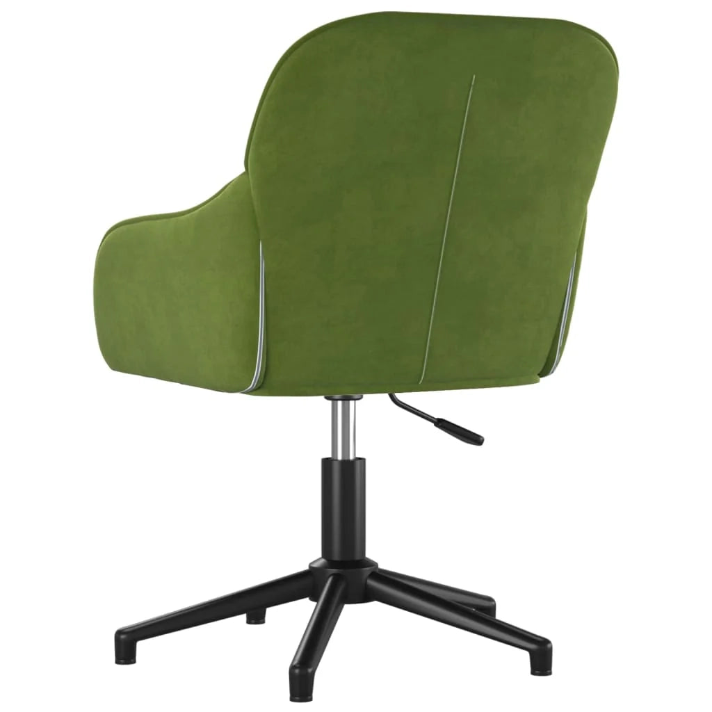 Sedia girevole da ufficio/studio velluto verde chiaro 02_0024185