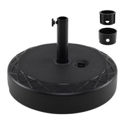 Base ombrellone da giardino con acqua e sabbia 52 kg, Supporto rotondo con maniglia e manopola regolabile