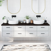 Piano Bagno Marrone Scuro 200x50x(2-4)cm Legno Trattatocod mxl 119838