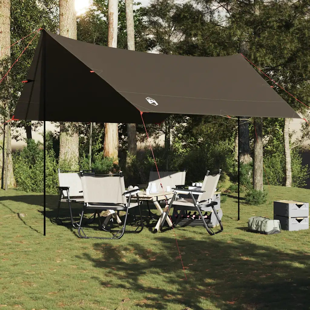 vidaXL Telone da Campeggio Marrone 438x376x212 cm Impermeabile