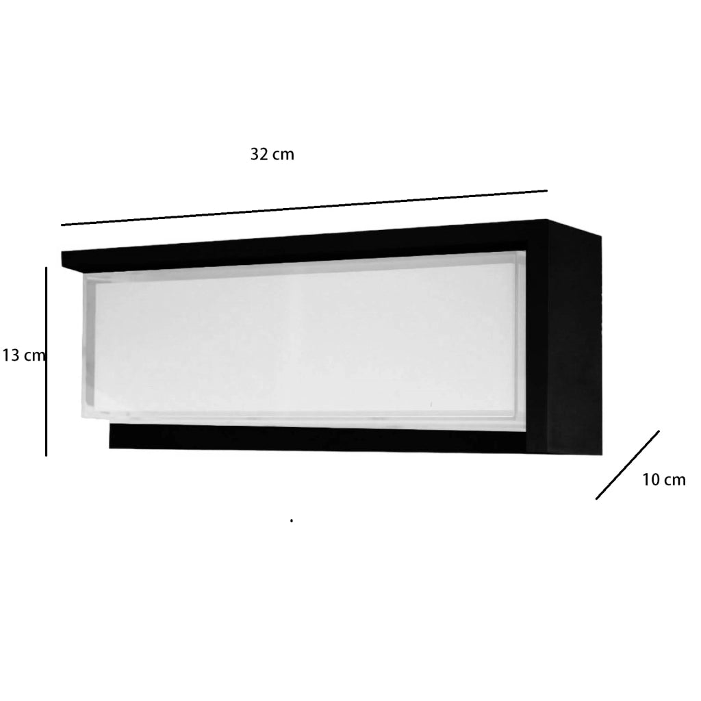 Applique da Esterno Nera Lampada LED CCT per Parete Impermeabile IP65 24W in Plastica