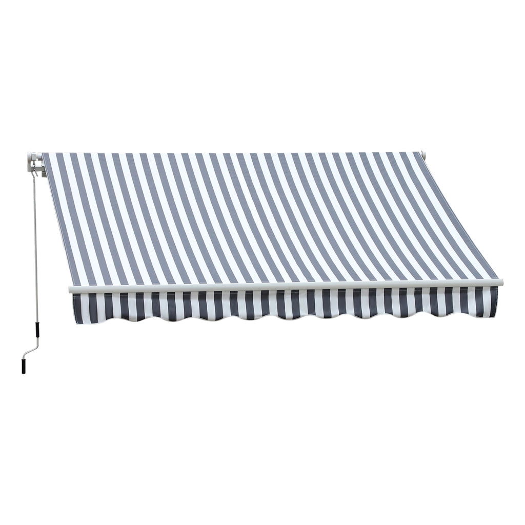 Tendone da balcone a bracci articolati ¨C zephmum ¨C grigio bianco 295x245 cm