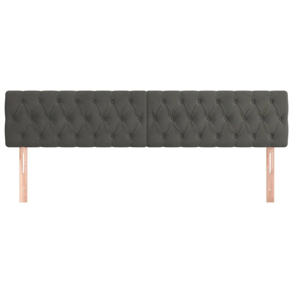 Testiera | Testata Grigio Scuro 180x7x78/88 cm in Velluto