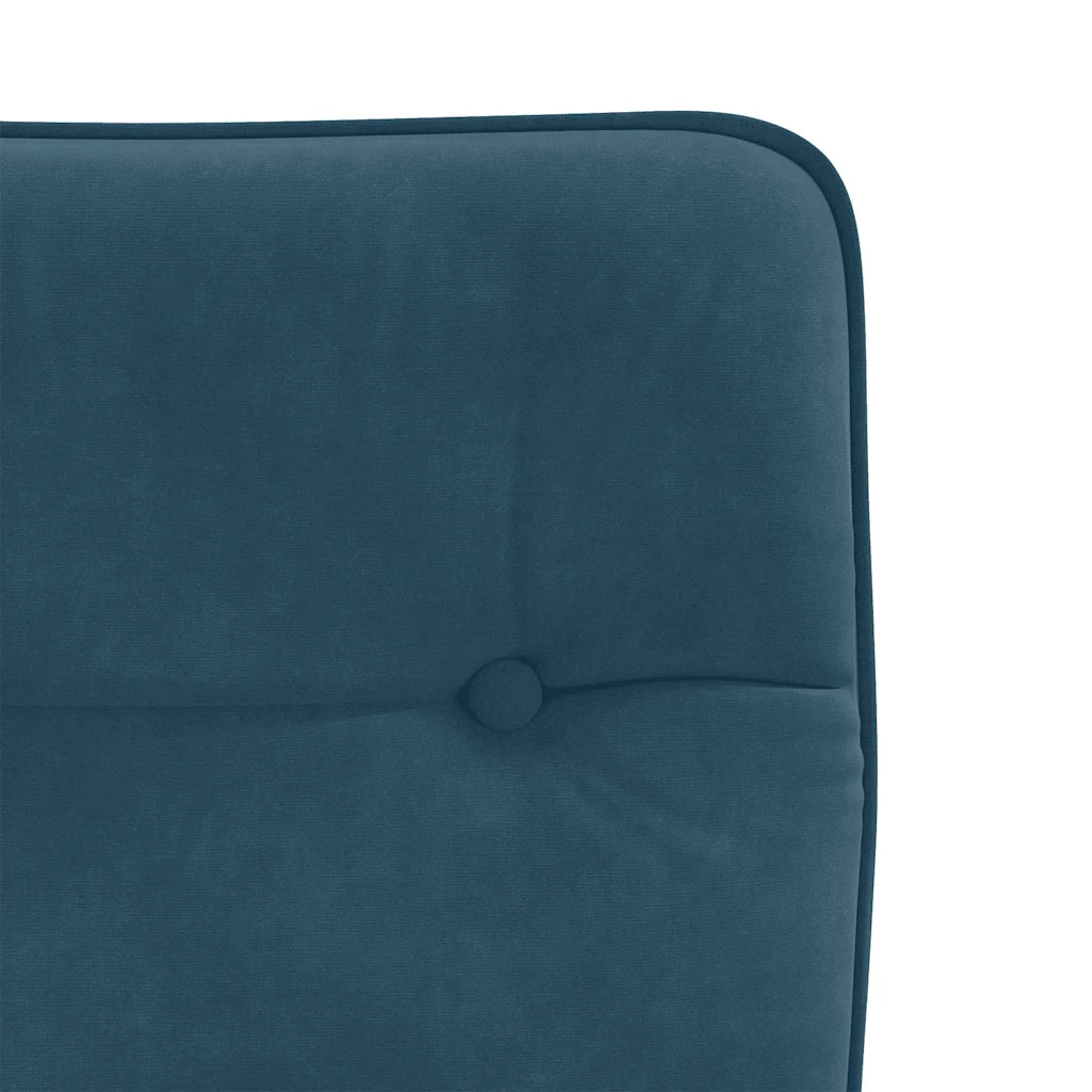 vidaXL Sedie da Pranzo 4 pz Blu in Velluto