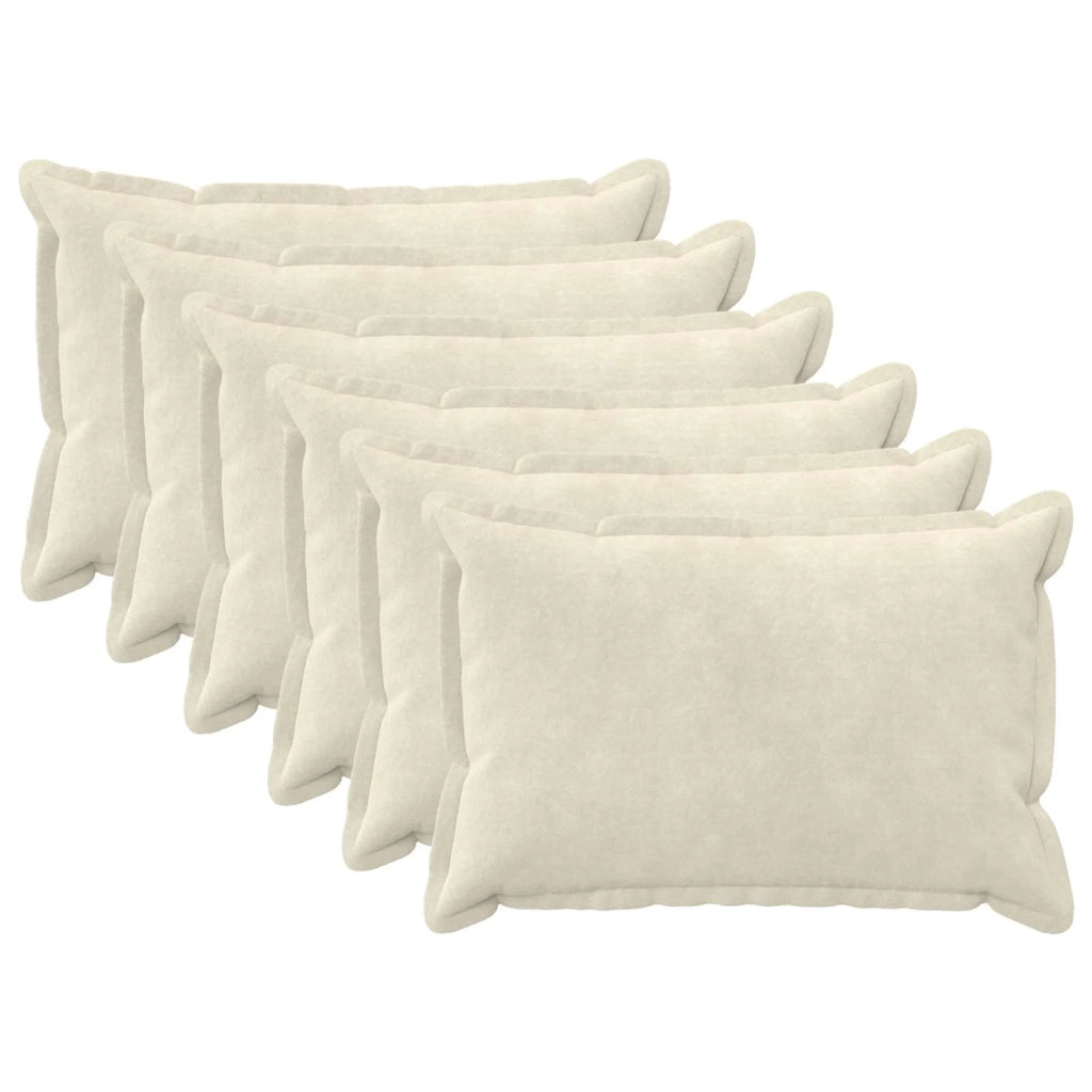 Cuscino con cuscino HOUTEN 6 pz Crema Fleece in microfibra 932270