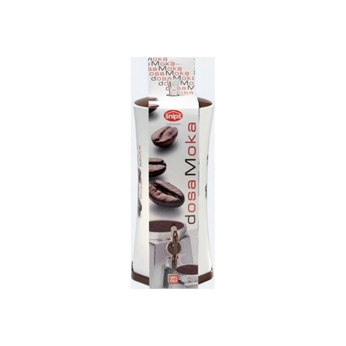 Snips 020540 Dosamoka Dosatore Caffe' per Moka 250 g dosaggio regolabile chiusura ermetica colore Marrone Bianco