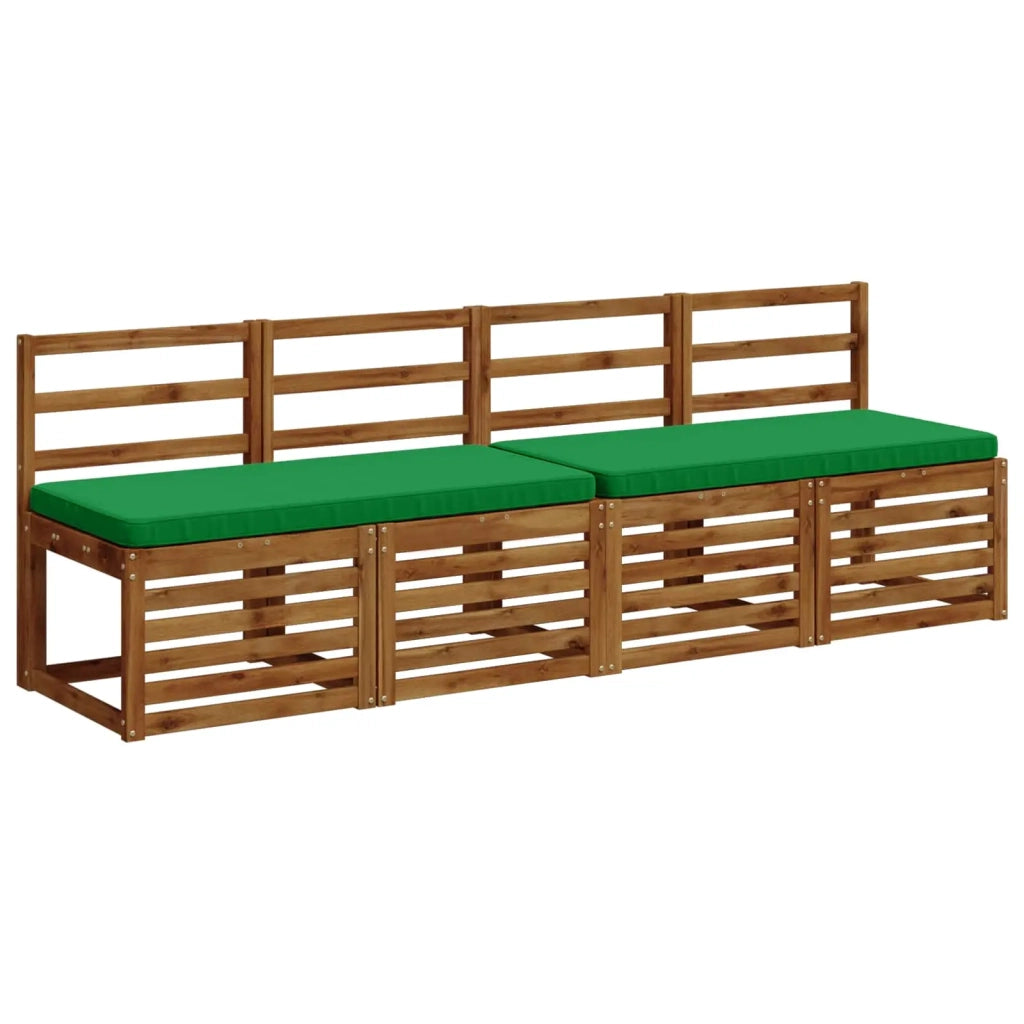 Cuscini per Panchina a 2 Pezzi VUGHT 2 pz 100% Poliestere Verde 951847