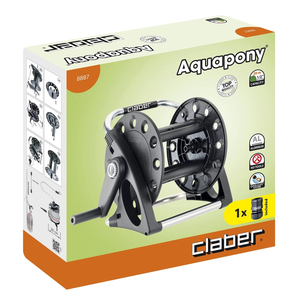 Avvolgitubo Portatile Murale Art 8887 Claber Aquapony 255 x 420 x 286 mm