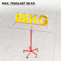 Sollevatore pannelli cartongesso max 68kg, altezza 190-330cm, Carrello Alzapannelli Alzalastre