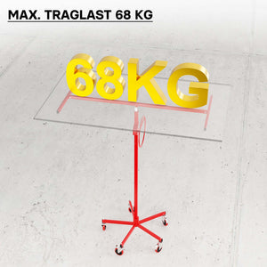 Sollevatore pannelli cartongesso max 68kg, altezza 190-330cm, Carrello Alzapannelli Alzalastre