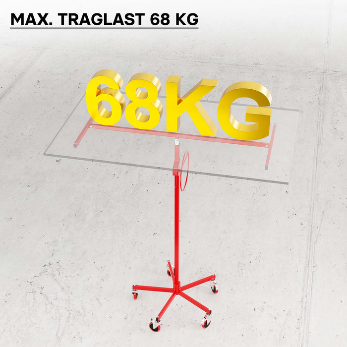 Sollevatore pannelli cartongesso max 68kg, altezza 190-330cm, Carrello Alzapannelli Alzalastre