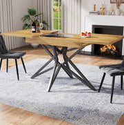Set da pranzo 120/160x80x66.1 cm allungabile; 4 sedie; MDF effetto noce; velluto grigio scuro