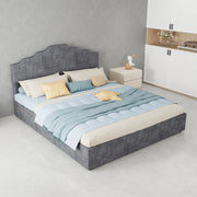 letto moderno in tessuto e metallo grigio 160 x 200 cm