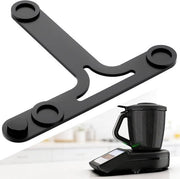 Accessorio per cucina - Piastra di supporto - Spostare senza sforzo - Ghiacciai integrati - 29 x 24 cm - Nero