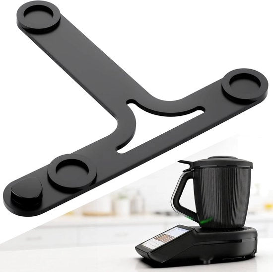 Accessorio per cucina - Piastra di supporto - Spostare senza sforzo - Ghiacciai integrati - 29 x 24 cm - Nero