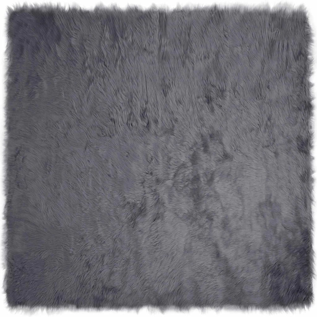 Tappeto in finta TAFALLA Antracite 240 x 240 cm Poliestere 42021600