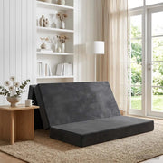 Divano Letto Pieghevole 140 x 67 x 45 cm Grigio Scuro 900228