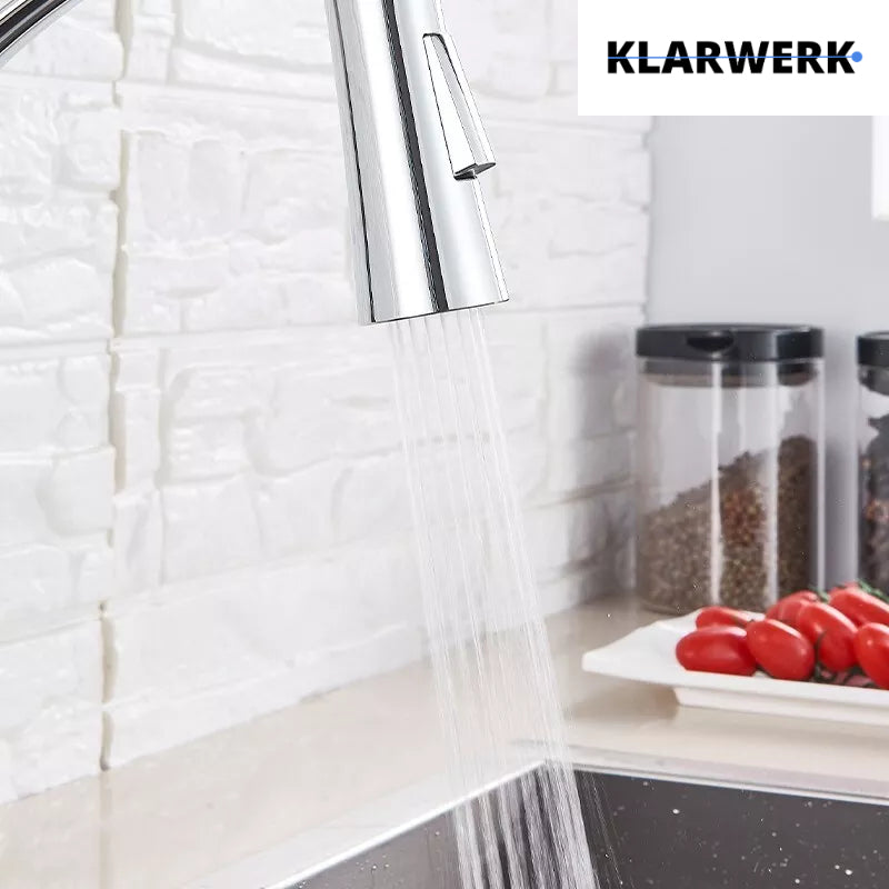 JANA | Rubinetto Gastronomia cromata girevole | da cucina in acciaio inossidabile | miscelatore ruotabile a 360° | bassa pressione 3 attacchi argento