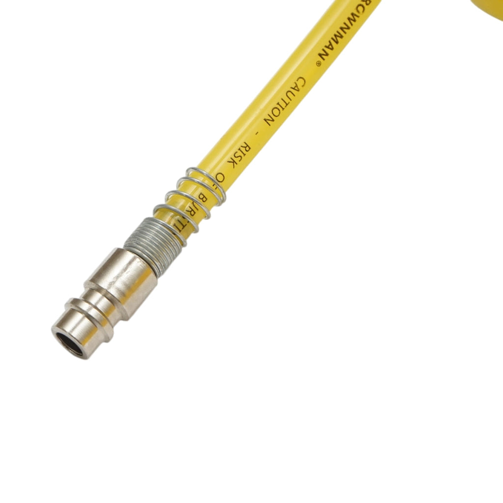 Tubo flessibile per aria compressa a spirale 15m, Ø 5mm, attacco rapido 1/4 Crownman