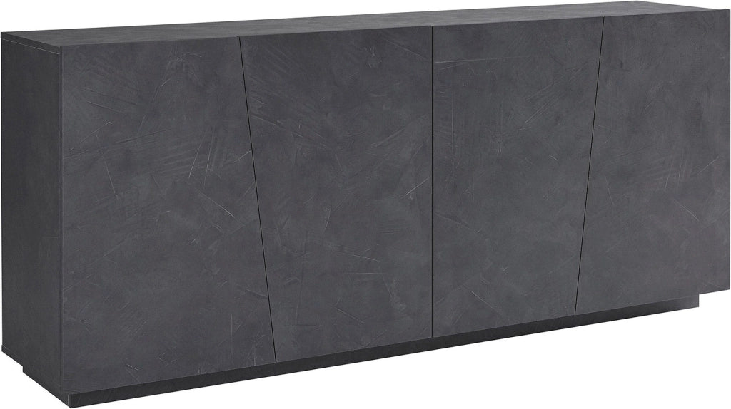 Credenza 4 Ante Battenti 200x43x86 cm Vega Ardesia